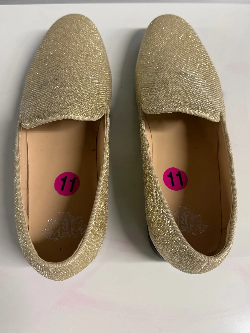 Sparkle Gold Sequins Men’s Slip-On Loafers